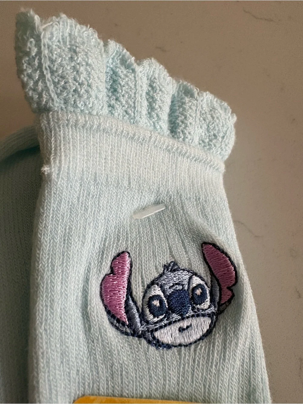 Disney Lilo and Stitch Ribbed Crew Socks w/ Crochet Trim 1-Pack